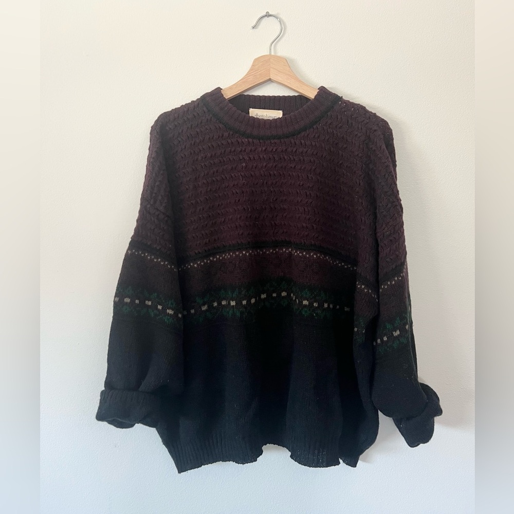 Vintage Wool Blend Oversized Sweater